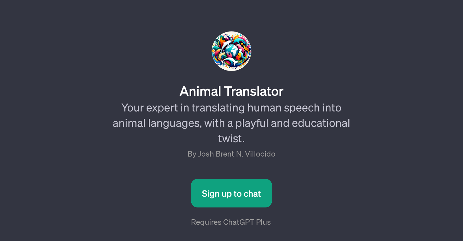 Animal Translator website