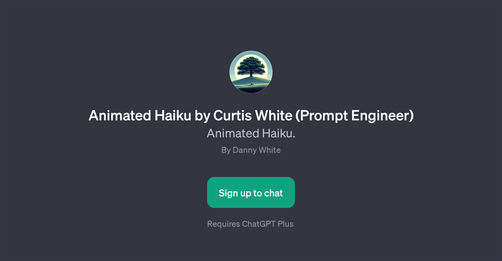 Animated Haiku by Curtis White (Prompt Engineer) website