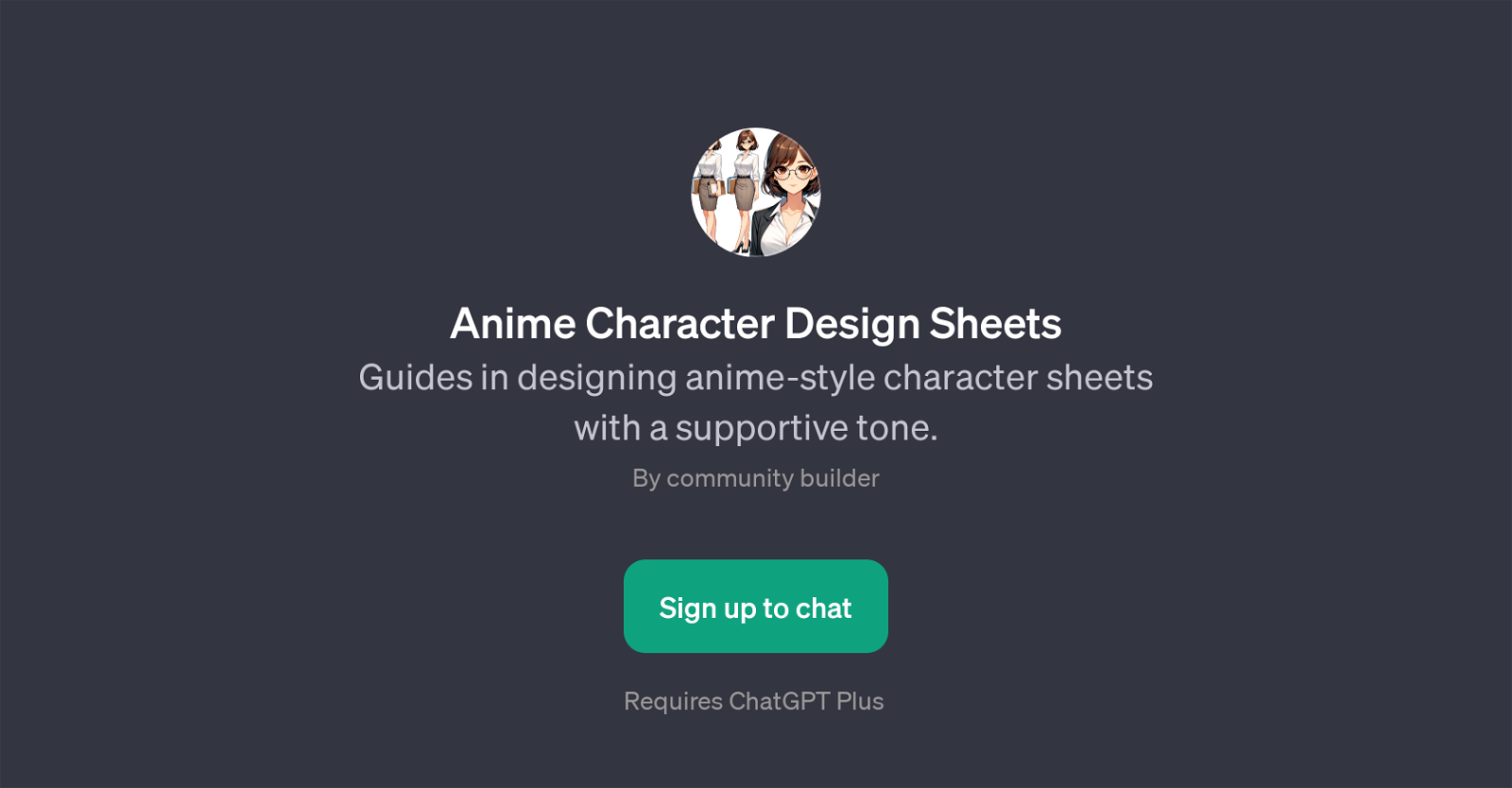 Anime Character Design Sheets website