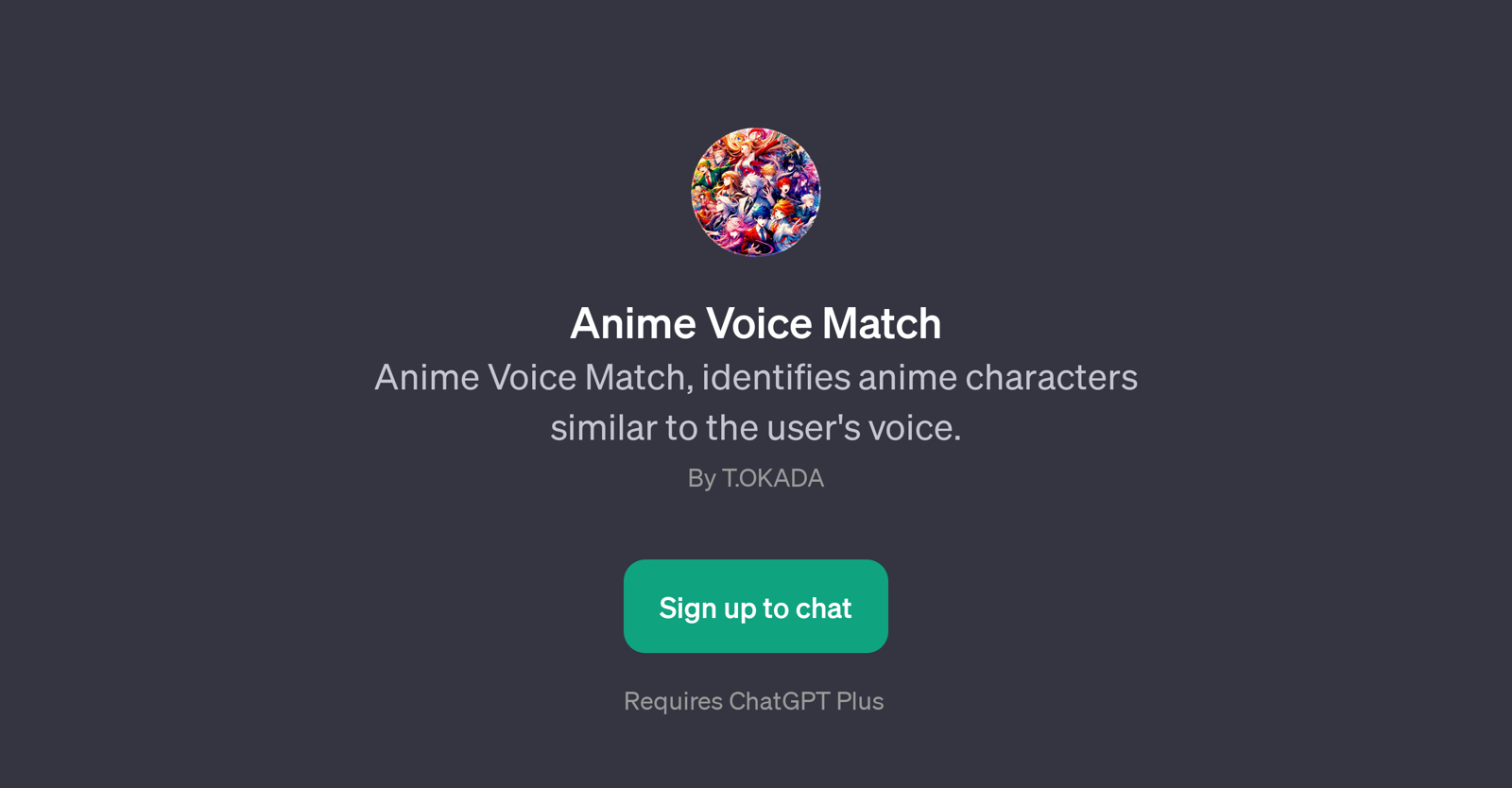 Anime Voice Match website
