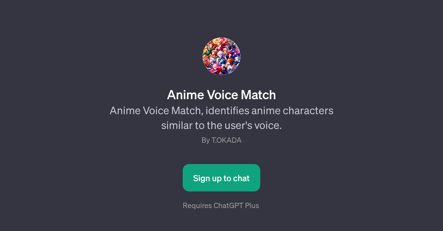 Anime Voice Match website