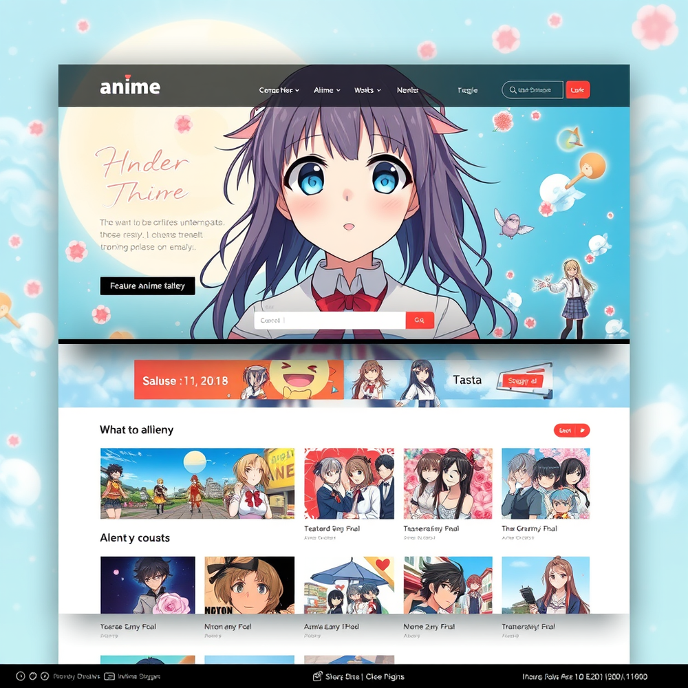 anime website aesthetic website