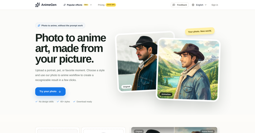 AnimeGen website