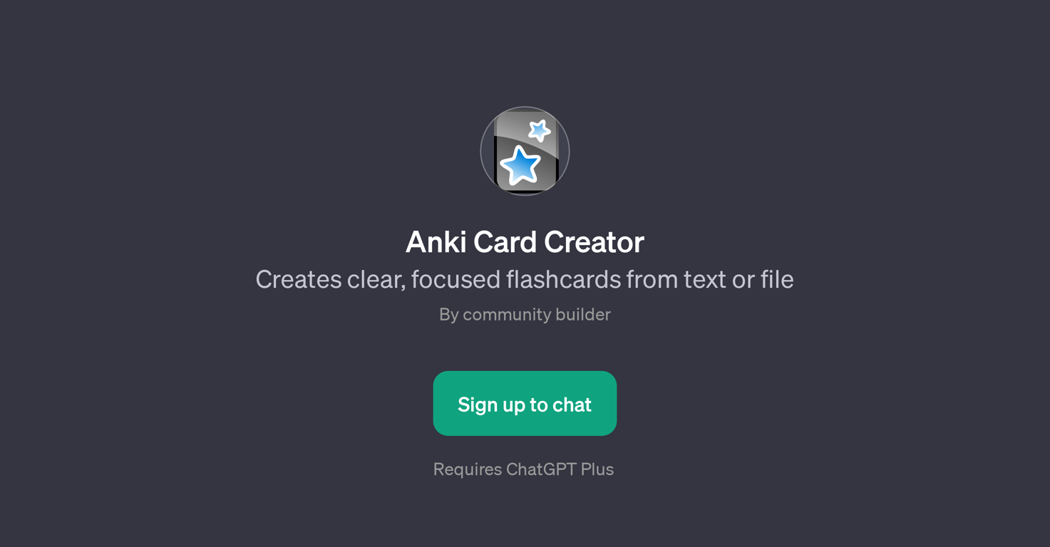 Anki Card Creator website