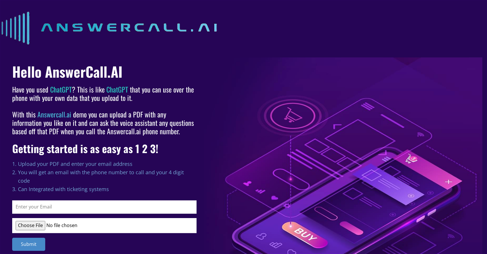 AnswerCall website