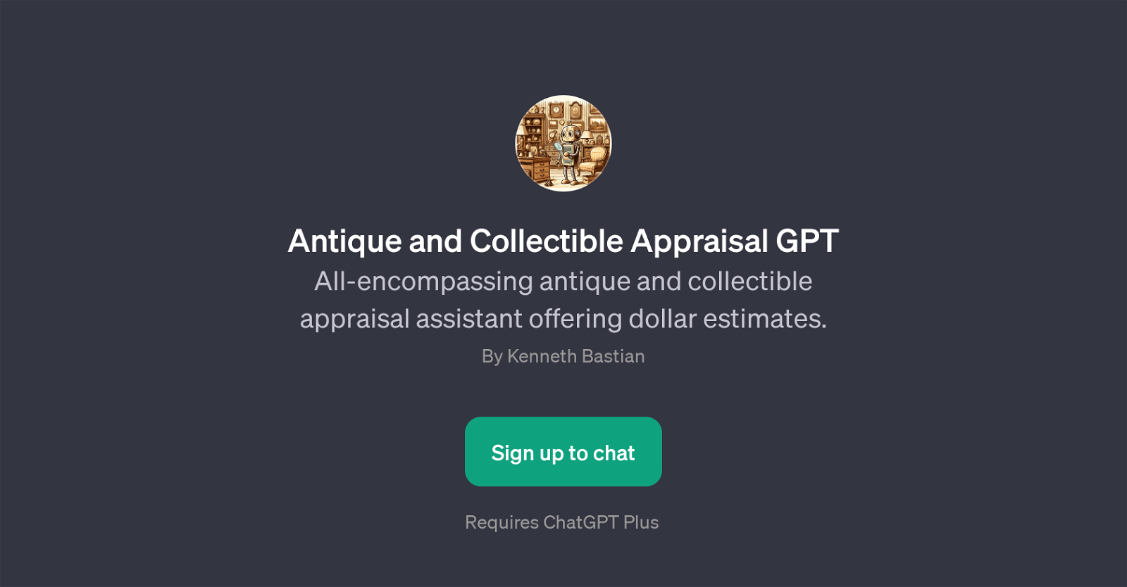 Antique and Collectible Appraisal GPT website