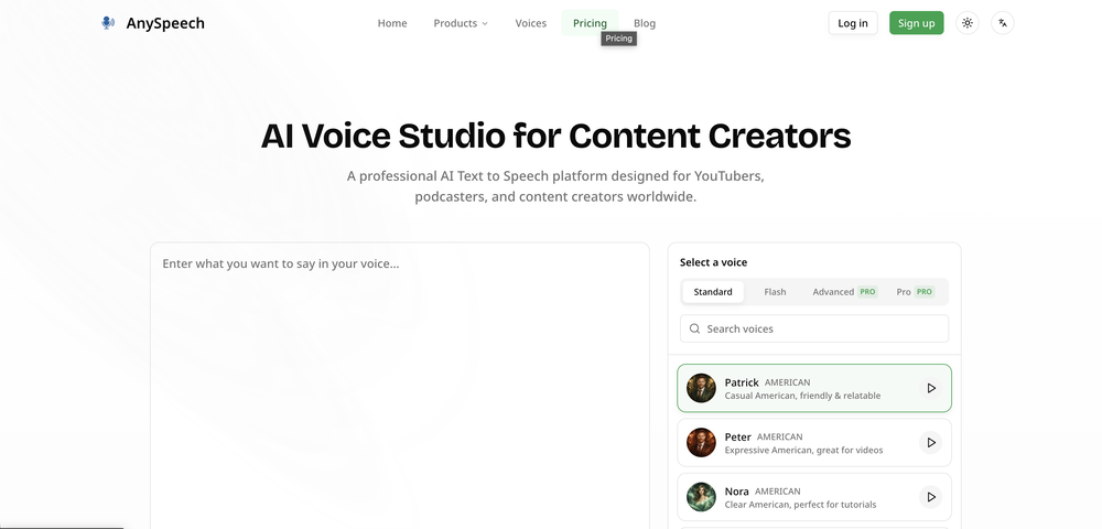 AnySpeech website