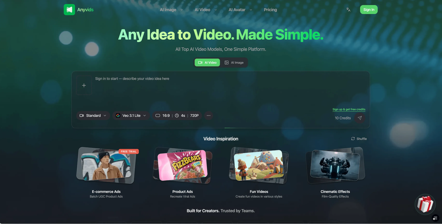 Anyvids website