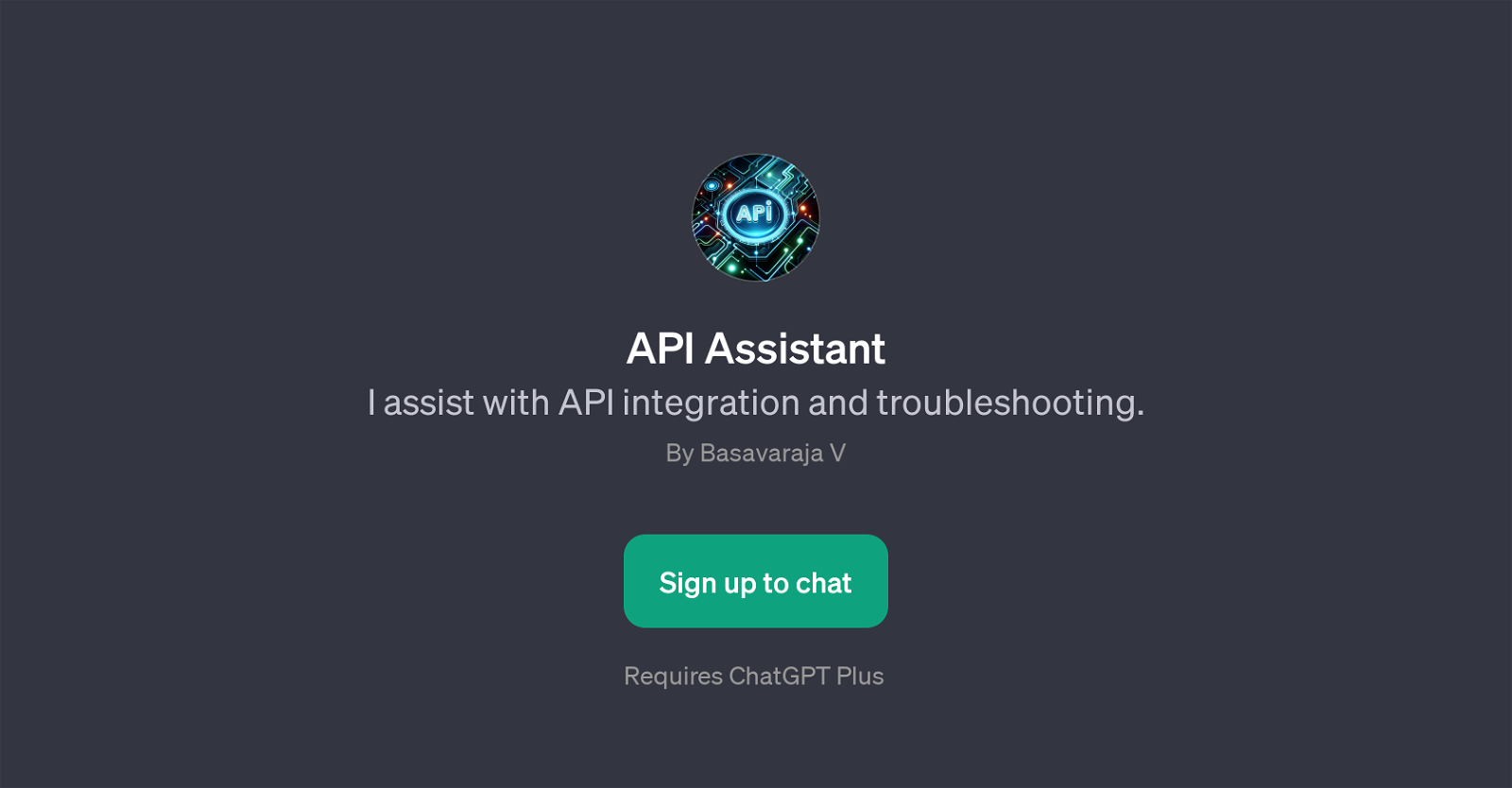 API Assistant website