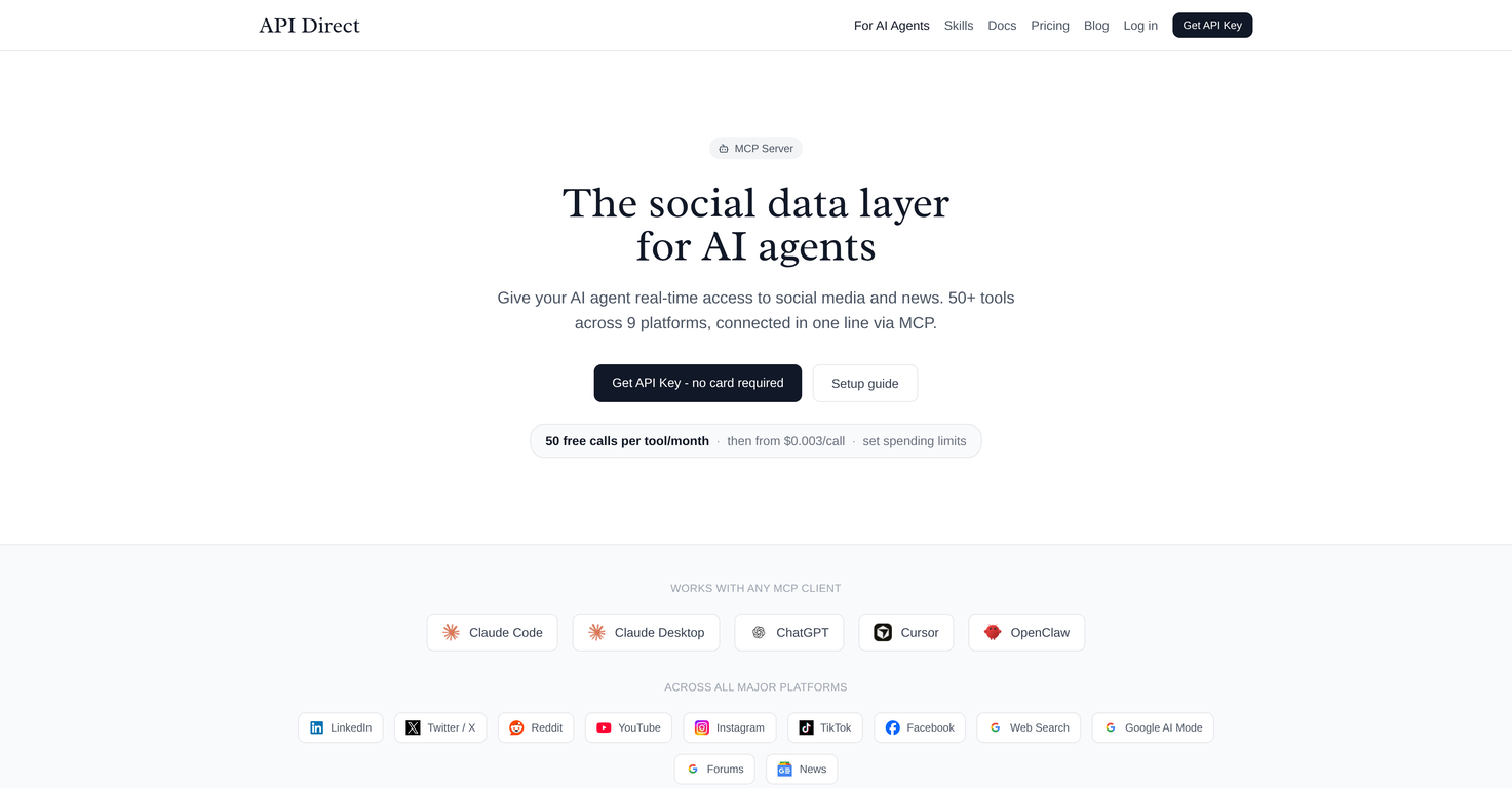 API Direct website