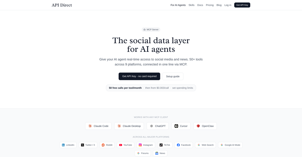 API Direct website