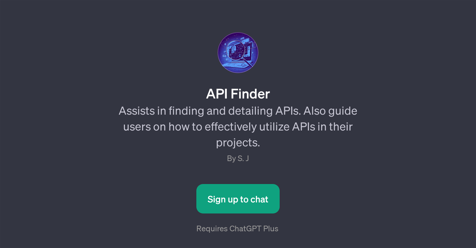 API Finder website