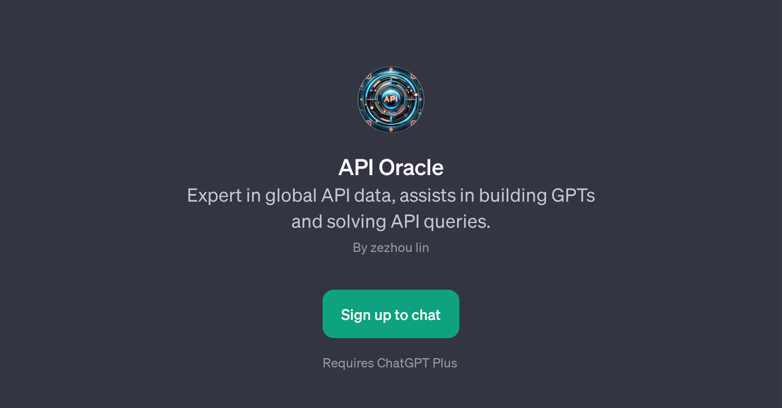 API Oracle website