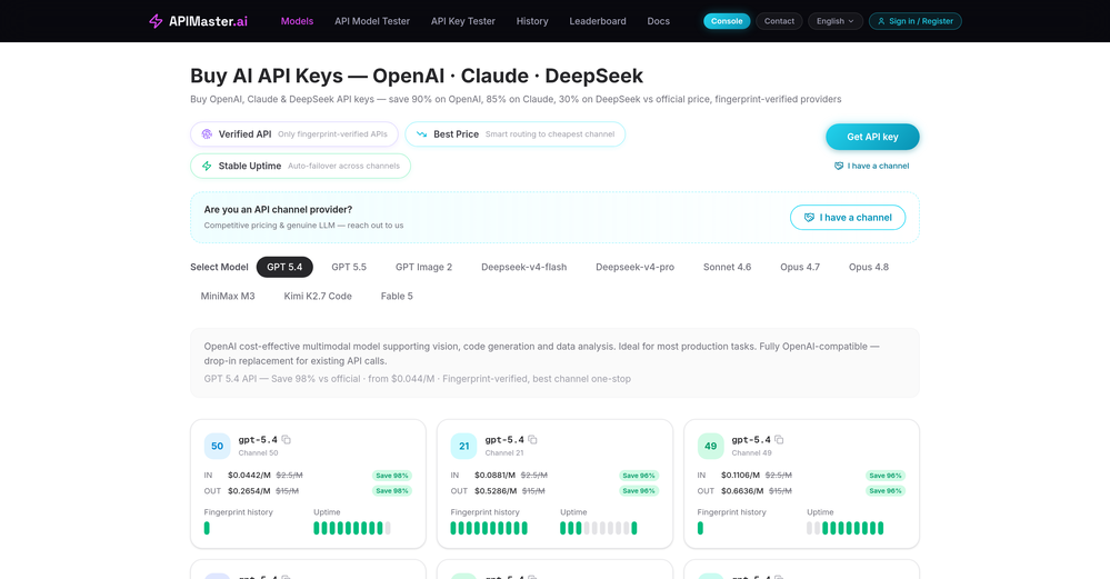 APIMaster website