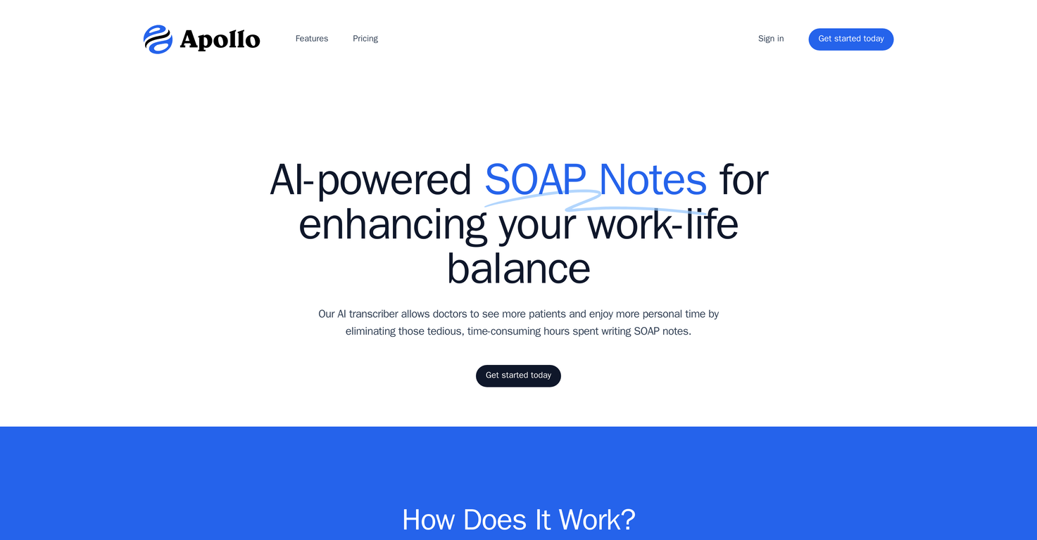 Apollo Health MD website