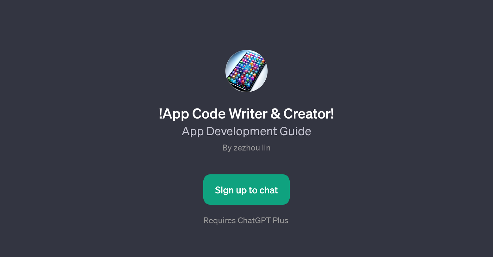 !App Code Writer & Creator! website