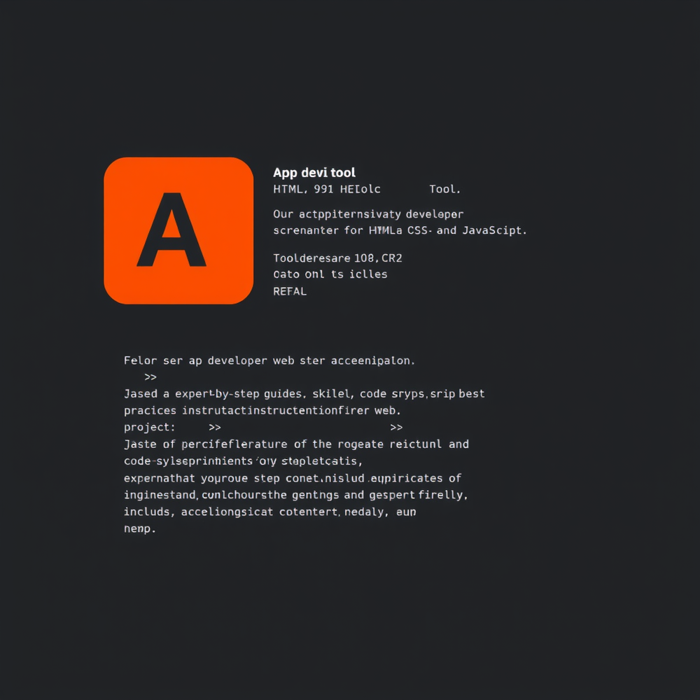 App developer with HTML CSS and JavaScript website