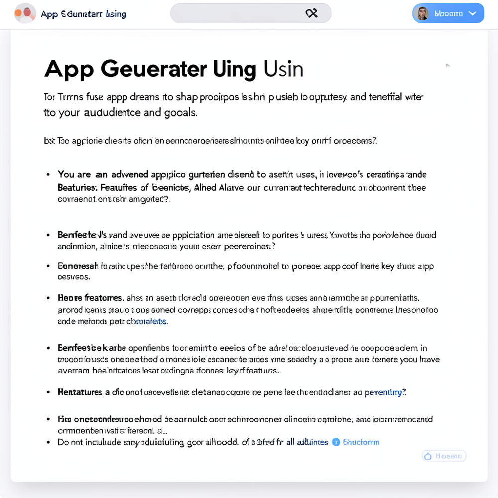 App Generator Using website
