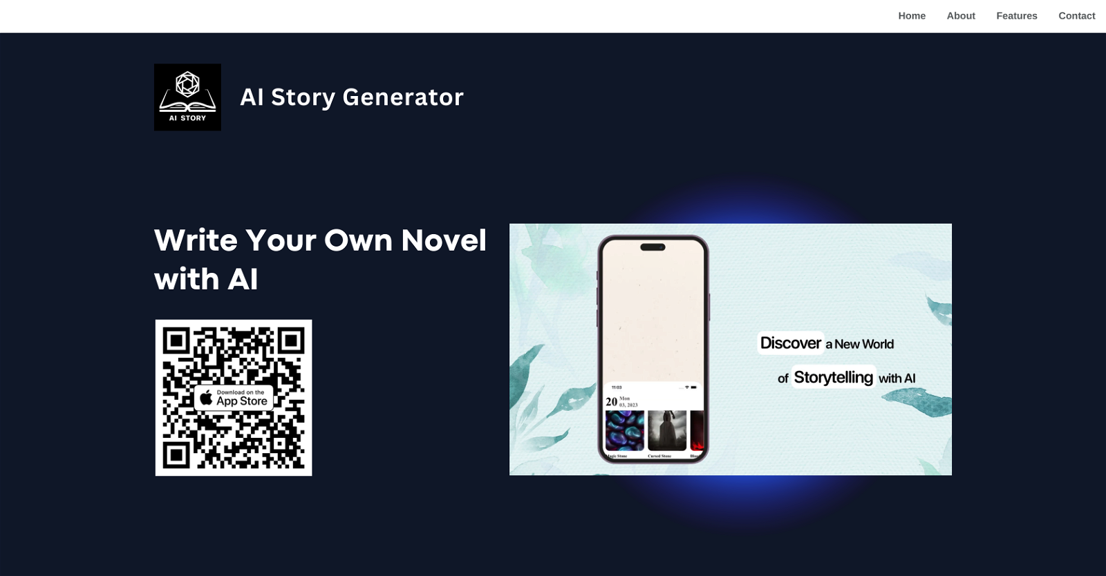 AppIntro's AI Story Generator website