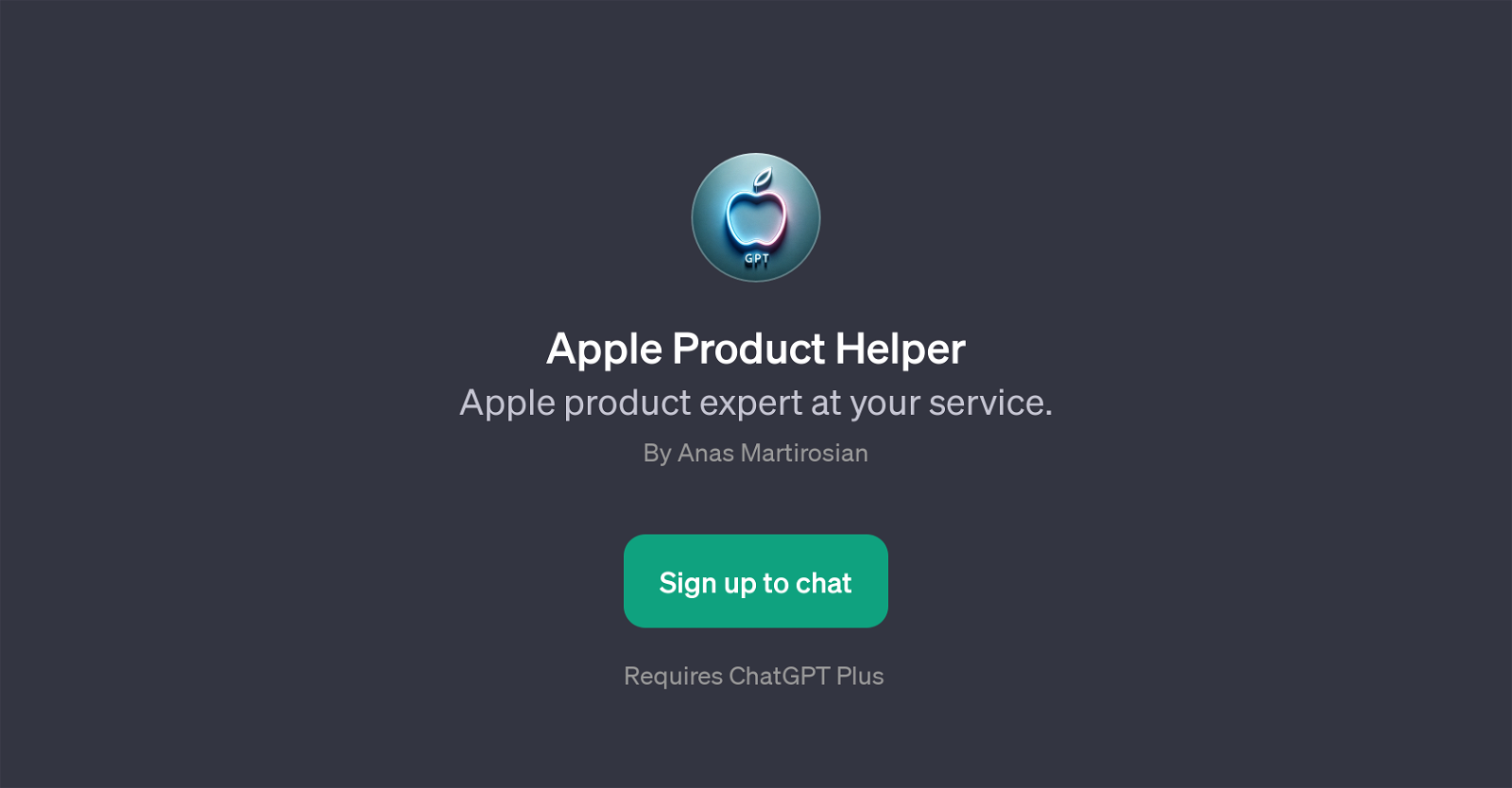 Apple Product Helper website