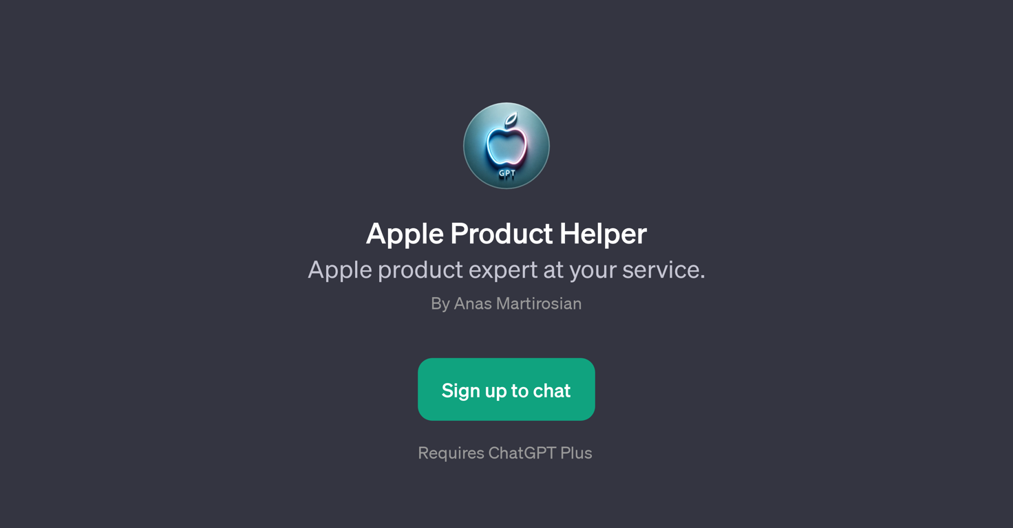 Apple Product Helper website