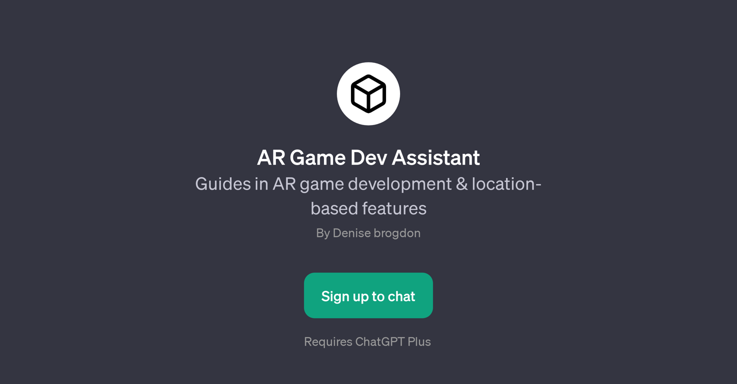 AR Game Dev Assistant website