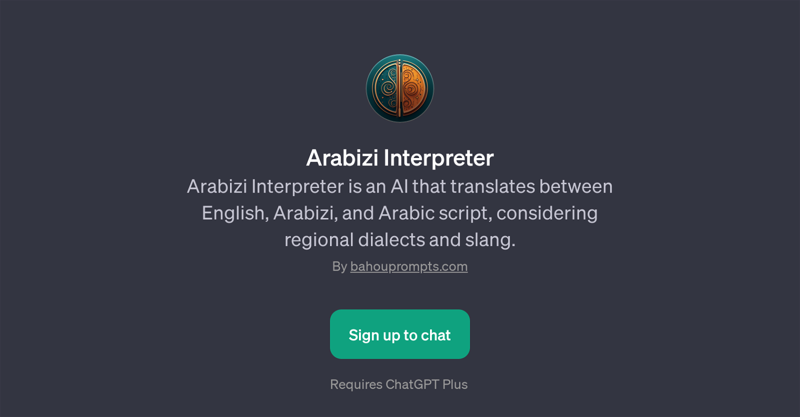 Arabizi Interpreter website