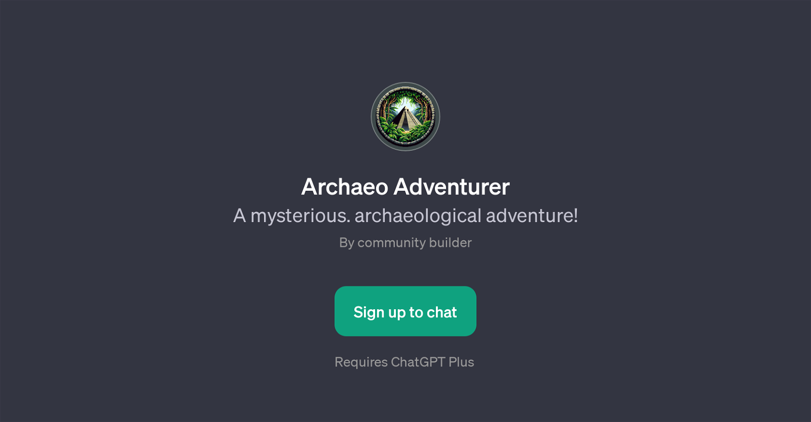 Archaeo Adventurer website