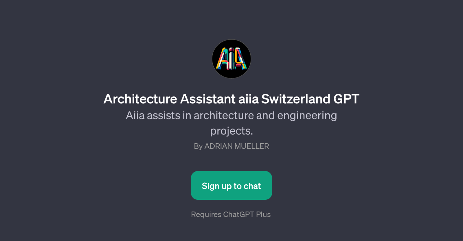 Architecture Assistant aiia Switzerland GPT website