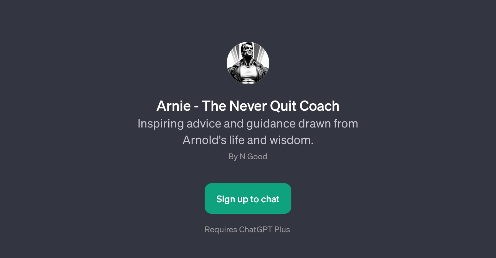 Arnie - The Never Quit Coach website