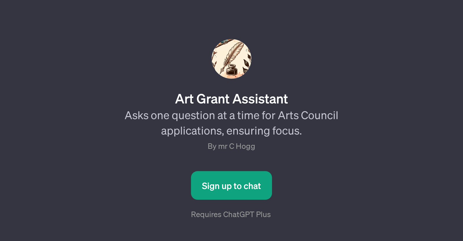 Art Grant Assistant website