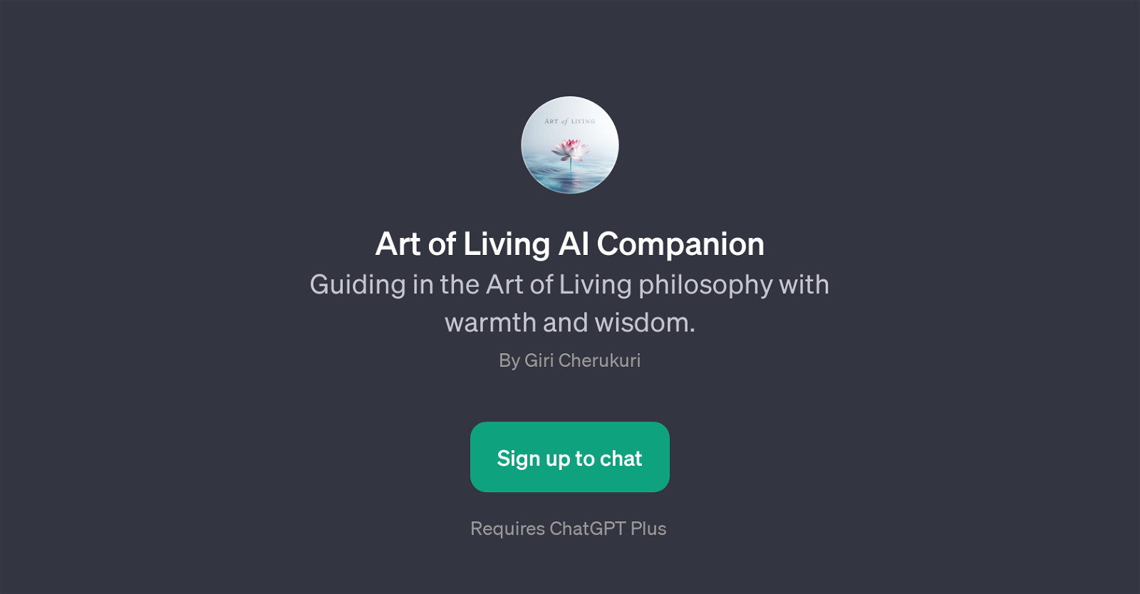 Art of Living AI Companion website