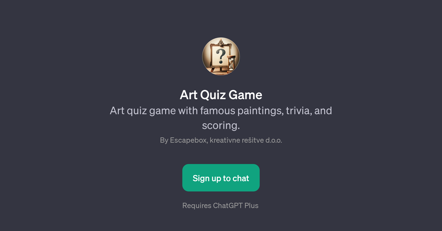 Art Quiz Game website