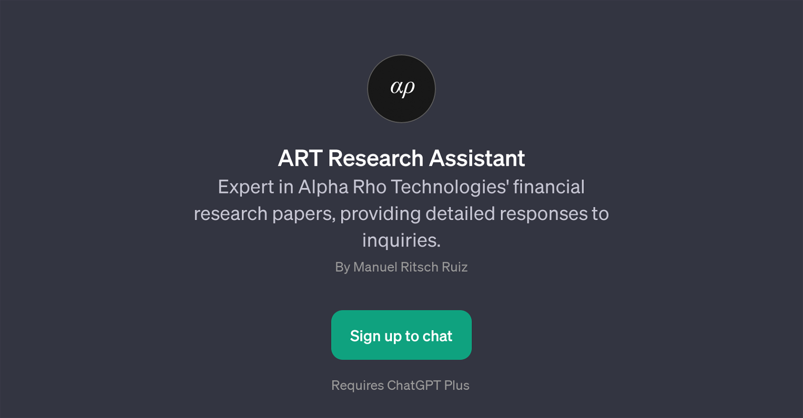 ART Research Assistant website