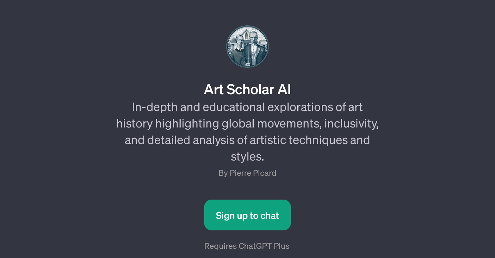 Art Scholar AI website