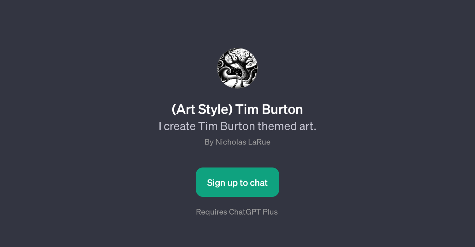 (Art Style) Tim Burton website