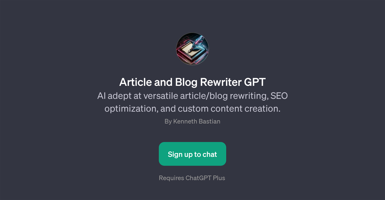 Article and Blog Rewriter GPT website