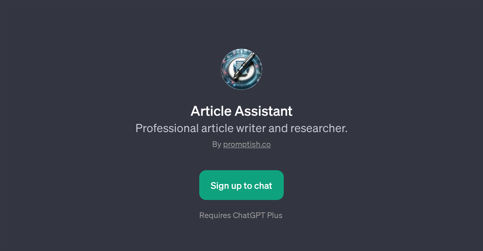 Article Assistant website