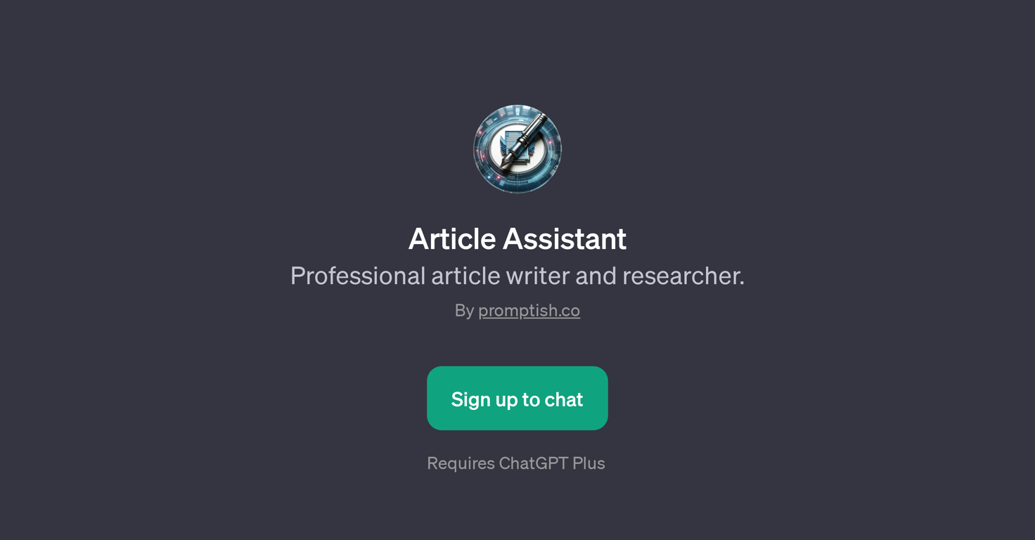 Article Assistant website