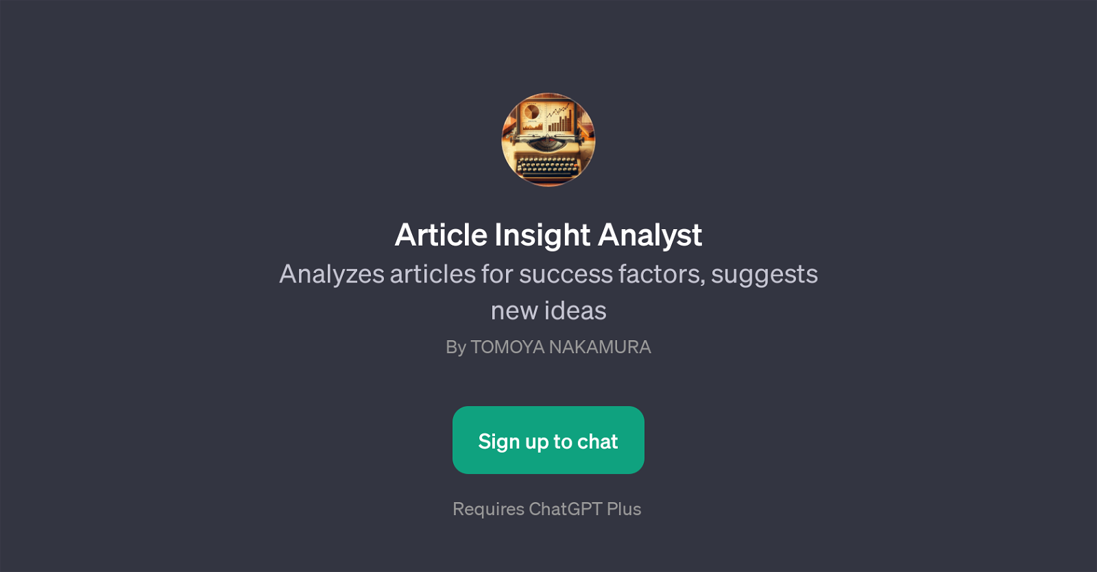 Article Insight Analyst website