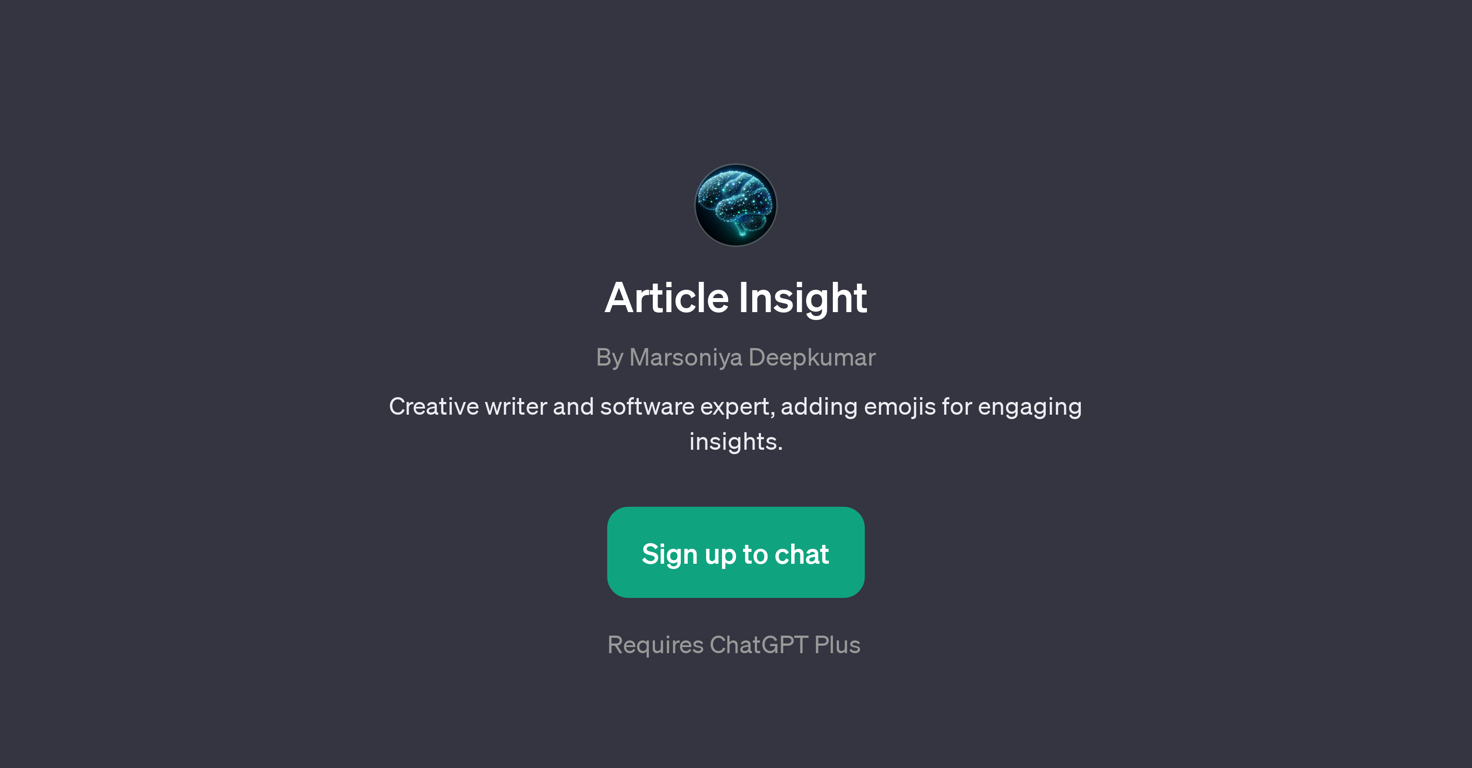 Article Insight website