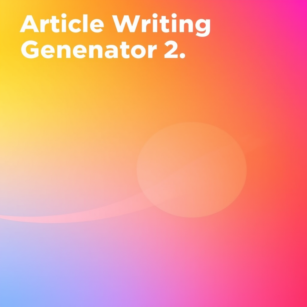 Article Writing Generator 2.0 website