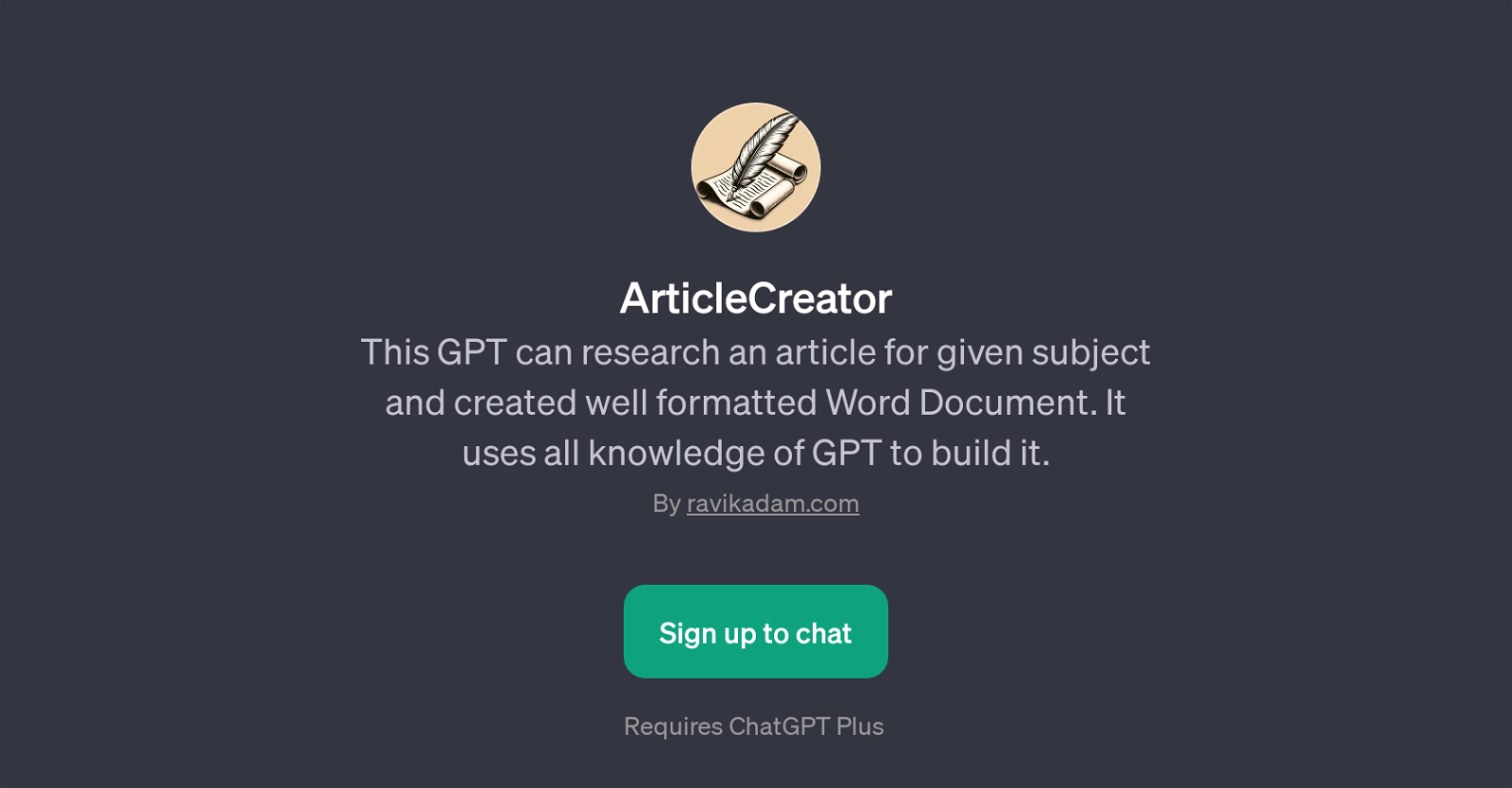 ArticleCreator website