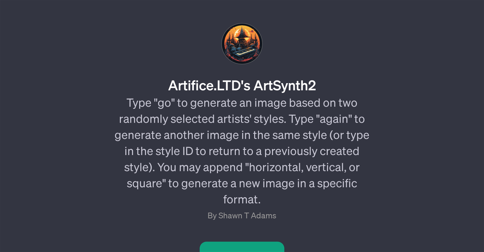 Artifice.LTD's ArtSynth2 website