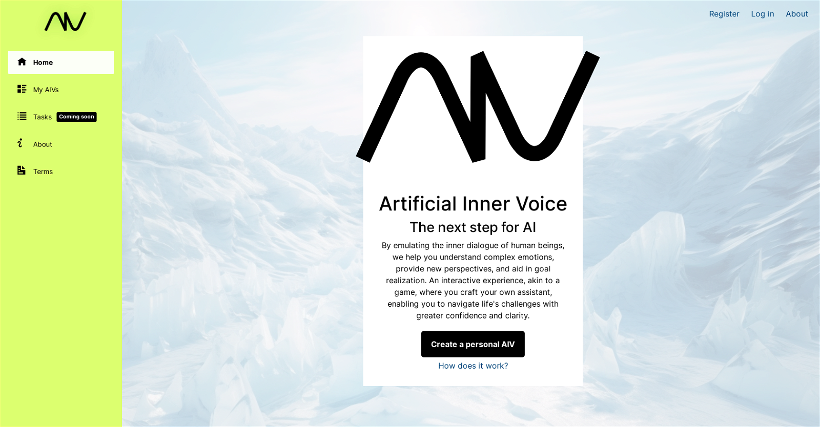 Artificial Inner Voice website