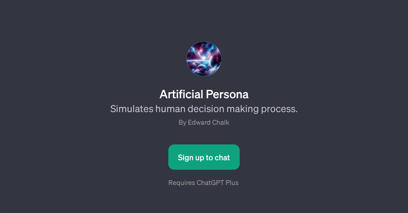 Artificial Persona website