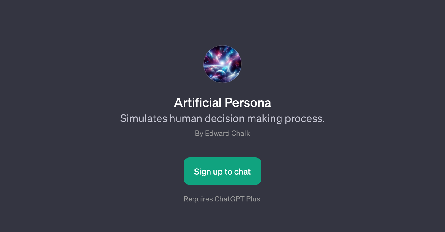Artificial Persona website
