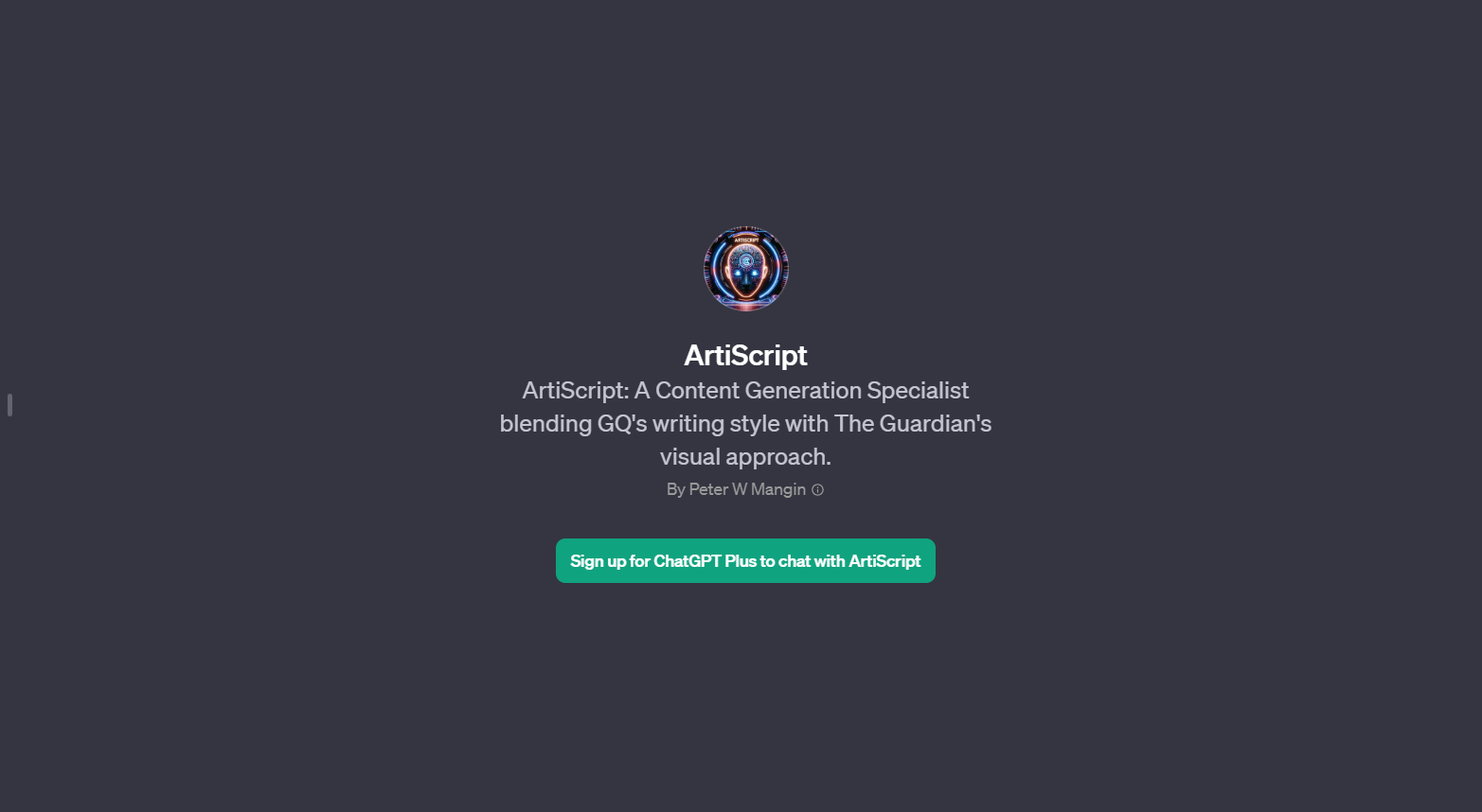 ArtiScript website