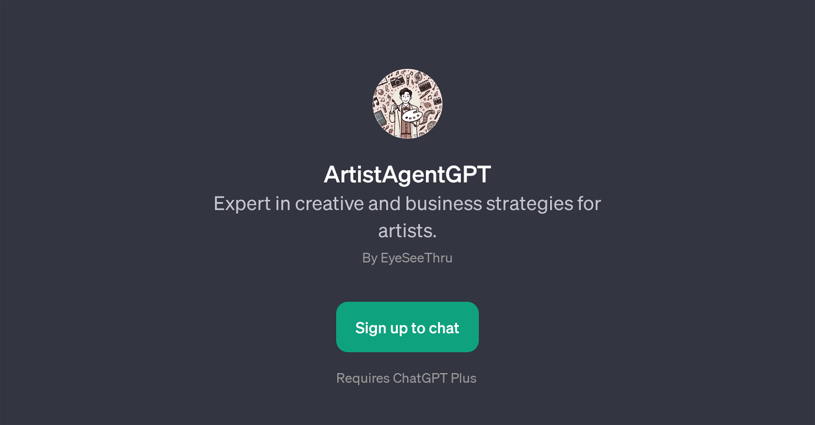 ArtistAgentGPT website