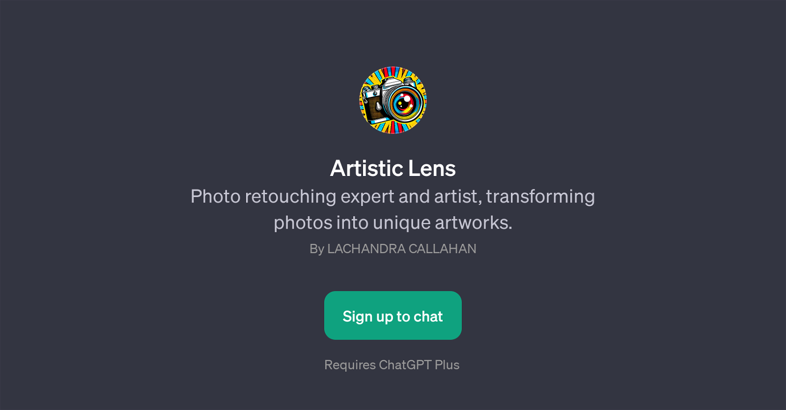 Artistic Lens website